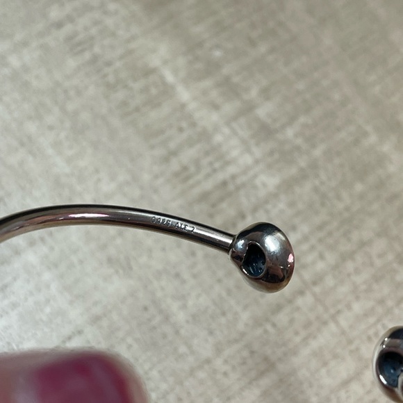 Pandora Retired Authentic Pave Signature Open Bangle ALE S925 - Picture 3 of 3